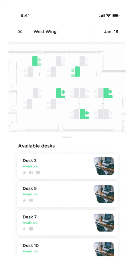 Desk booking software