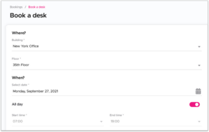 Kadence hybrid software web booking