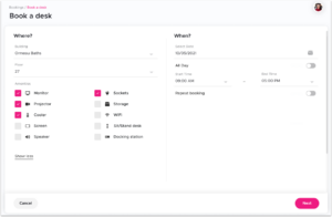 Kadence hybrid software filter by amenities