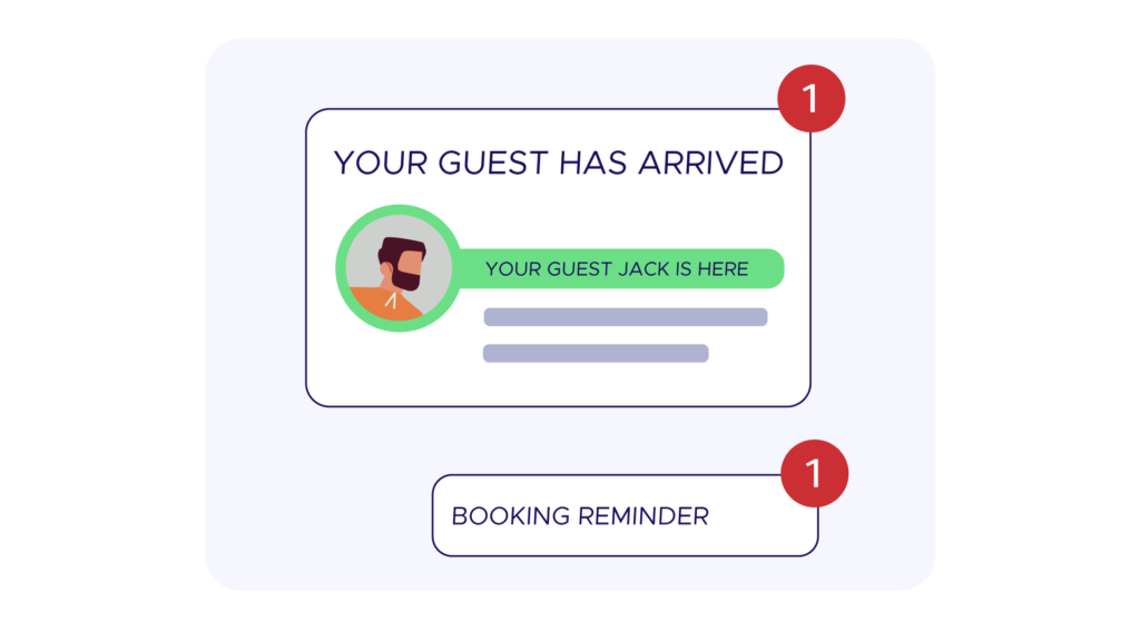 Visitor management notification