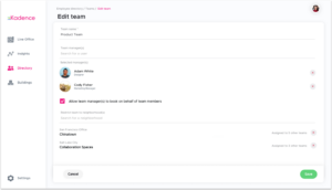 Kadence assign multiple managers
