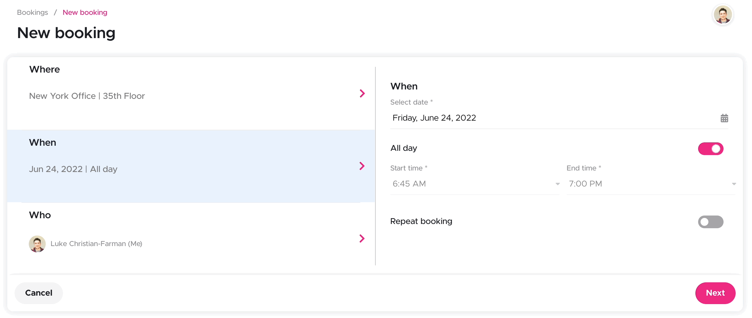 Remove all-day toggle