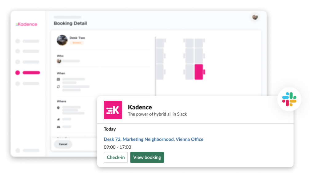Slack desk booking integration